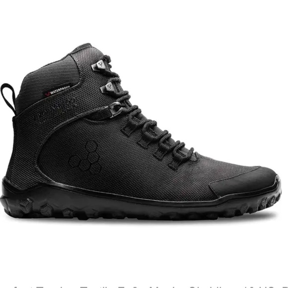 Vivobarefoot Tracker Boots Textile Fg2  Men's Obsidian Black EU 45 GUC - Picture 1 of 12